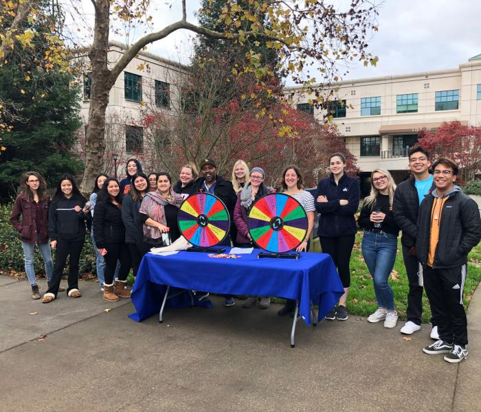 Students Tabling Outside